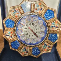 ساعت دیواری خاتم کاری مدل خورشیدی ، کاملا نو