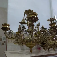 دو عدد لوستر سنگین برنز وزن هردو باهم حدود۲۵کیلو