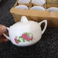 سرویس چای خوری قدیمی گلسرخی|ظروف سرو و پذیرایی|هندیجان, |دیوار