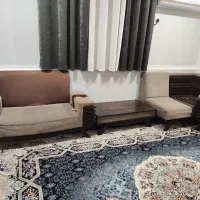 مبل 9نفره تمیز ترکیب رنگ نسکافه ای قهوه ای|مبلمان خانگی و میز عسلی|امیدیه, |دیوار