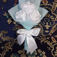 دسته گل روبانی خوشگل