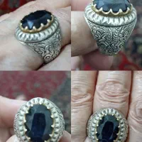 انگشتر نقره یاقوت کبود