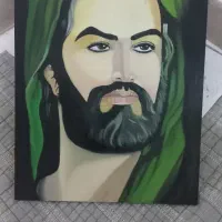 نقاشی رنگ روغن امام‌ حسین
