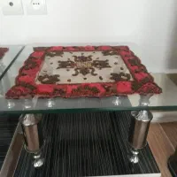 جلومبلی عسلی سه تیکه بارویه منجوق و سنگ دوزی شده