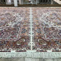 (فرش فرزین)جفت۹متری خطیبی دومتن،رج۴۰ ، تمام ابریشم|فرش|تبریز, |دیوار