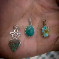 آویز های فیروزه  دست ساز نقره