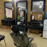 ست آینه و کنسول و صندلی پدیکور و تخت