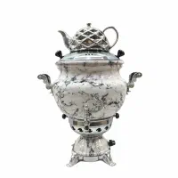 انواع سماور طرح سنگ با قوری چینی ( ارزانترین قیمت)