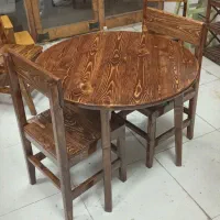 میز غذاخوری دو نفره چوبی دایره|میز و صندلی غذاخوری|مرند, |دیوار