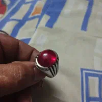 انگشترنقره نگین یاقوت سرخ آفریقایی چنیبردست ساز