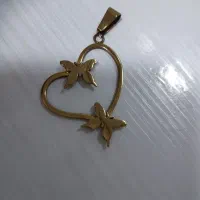 مدال قلب و پروانه رنگ ثابت