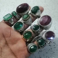 انگشتر نقره بصورت یکجا