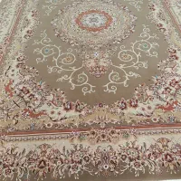 دو تخته فرش12متری گردویی گل برجسته