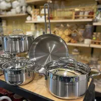 سرویس قابلمه استیل ۹ پارچه کورکماز آکبند