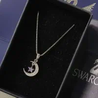 گردنبند نقره سوارسکی swarovskyبا عیار 925نقره