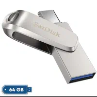 فلش سان دیسک ۶۴ گیگ و باطری لپ تاپ hp