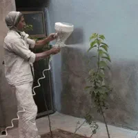 نقاشی ساختمان یکروزه بادستگاه رنگپاش.مرادی