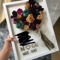 تابلوی گل جاودان رزینی|تابلو، نقاشی، عکس|اقبالیه, |دیوار