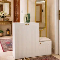 جاکفشی آینه ای آویزدار نیمکت مدل محترمی