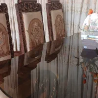 فروش مبل۷نفره وناهار خوری۶نفره کامل چوب راش