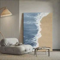 تابلو نقاشی دریا برجسته