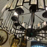 لوستر مدرن اکولایزر ۱۰ شعله کریستال|لوستر و چراغ آویز|تهران, نیروی هوایی (پیروزی)|دیوار