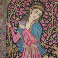 فرش آنتیک نقشه شکارگاه|فرش|تهران, شهید غیوری (ابن باویه)|دیوار
