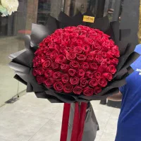 گلفروشی دسته گل رز قرمز هلندی