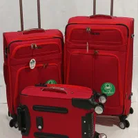 چمدان** برزنت شرکتی ** Benetton زیپ دبل بیگ سایز