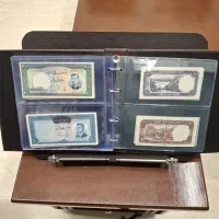 کلاسور نفیس اسکناس با ۴۴ عدد اسکناس|کلکسیون سکه، تمبر، اسکناس|تهران, پونک|دیوار