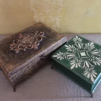 جعبه چوبی پتینه کاری تی بگ و زیورآلات|صنایع دستی و سایر لوازم تزئینی|اصفهان, لنبان|دیوار