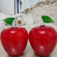 دوعدد سیب سرامیک شیشه ای