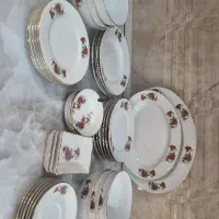 سرویس عصرانه خوری،پاسماوری وچینی گل سرخ