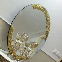 آینه و شمعدان برنز عروس
