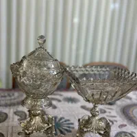 ظرف پذیرایی با پایه برنجی