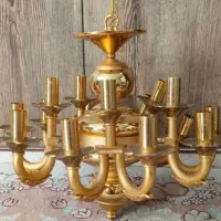 فروش و خرید.ار لوستر برنز ( برنج ) طلایی|لوستر و چراغ آویز|اصفهان, ناژوان|دیوار