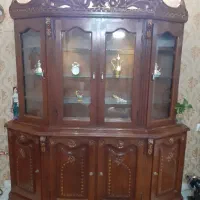 بوفه گنجه دکوری کمد چوب گردو