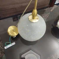 لوستر گرد شیشه ای زیبا