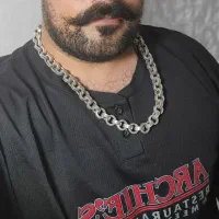 گردنبند.زنجیر نقره ترک دستساز عیار بالا ۱۳۳گرم