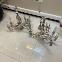 یک جفت لوستر ۸ شاخه ایتالیایی آنتیک بسیار زیبا|لوستر و چراغ آویز|تهران, ونک|دیوار