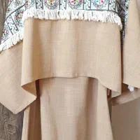 پیراهن ساحلی دو تیکه سوزن دوزی