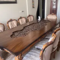 میز نهار خوری ۱۰ نفره منبت کاری شده|میز و صندلی غذاخوری|کرج, عظیمیه|دیوار