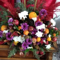 استند یلدا گل و میوه