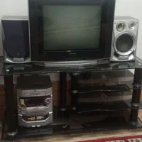 زیر تلوزیونی و تلوزیون و ظبط صوت تمیز سالم