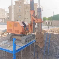 دستگاه چاه کن،حفر چاه فاضلاب،پایه ستون،شمع گذاری