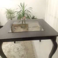 میز نهارخوری چوبی شیشه ای|میز و صندلی غذاخوری|تهران, شهرک دانشگاه|دیوار