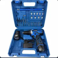 کیت دریل پیچ‌گوشتی شارژی 12ولت دو باطری سری کامل