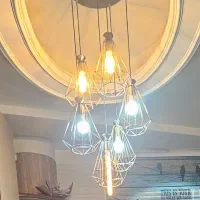 لوستر آویز فلزی ۶ شعله