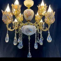 لوسترماهلین برنجی.سرامیکی/4+4/شعله برنجSby light99