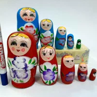 ماتروشکا روسی عروسک چوبی ۵ عددی